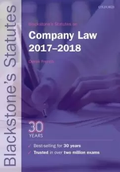 Image of Blackstones statutes on company law 2017-2018 by Derek French