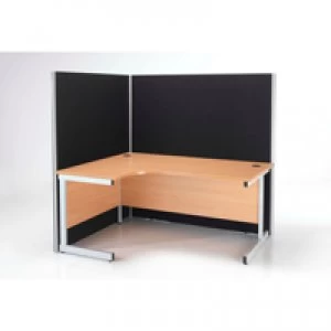 Image of Jemini 1200x1200 Black Floor Standing Screen Including Feet KF74325