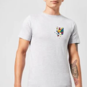 Image of Rubik's Smash Cube Mens T-Shirt - Grey - XXL