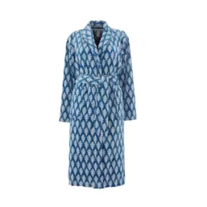 image of Joules Oak Leaf Robe - Small/Medium, Blue