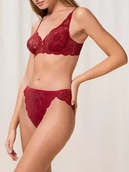 Image of Triumph Amourette 300 Rococo Highleg Brazilian, Red, Size 10, Women