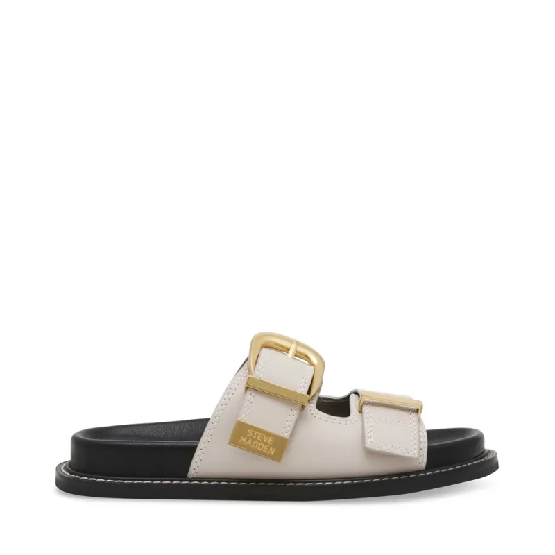 Image of Steve Madden Womens slides Steve Madden Arch-E Blanc Female 39