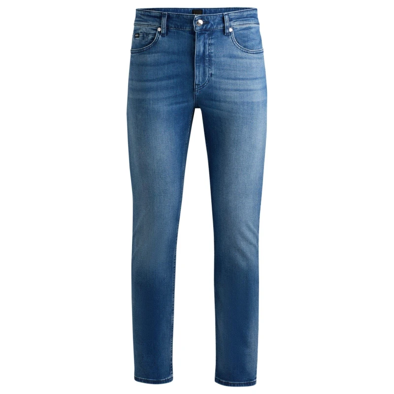 Image of Boss Mens HBB Delaware3Slm Slim-fit Jeans Med Blue 420 male 30W R