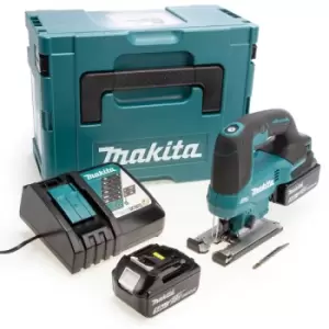 image of Makita Makita DJV184RTJ 18V LXT Brushless Orbital Jigsaw (2 x 5.0Ah Batteries) in MakPac Case DJV184RTJ