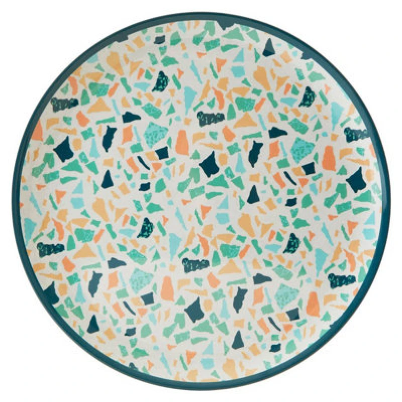 Image of Premier Housewares Assorted Terrazzo Tray, Versatile Round Tray, Minimalist Snack Tray, Lightweight And Compact Outdoor Tray, Multi