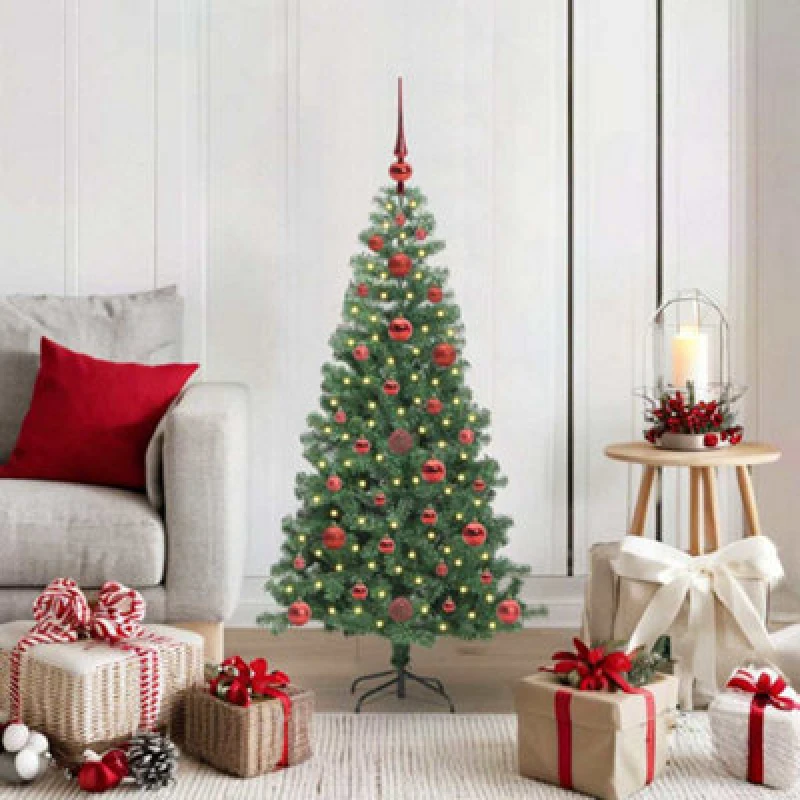 Image of Vidaxl Christmas Tree With 150 Leds With Stand Green 120 Cm Pvc