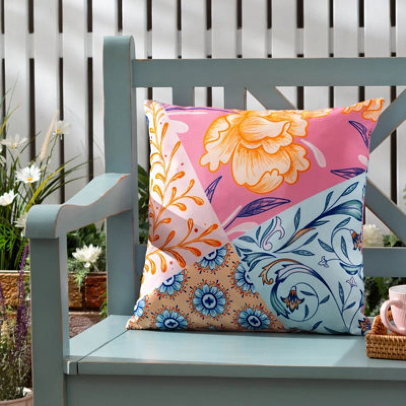 Image of Melhoun Outdoor Cushion Multicolour, Multicolour / 43 x 43cm / Polyester Filled