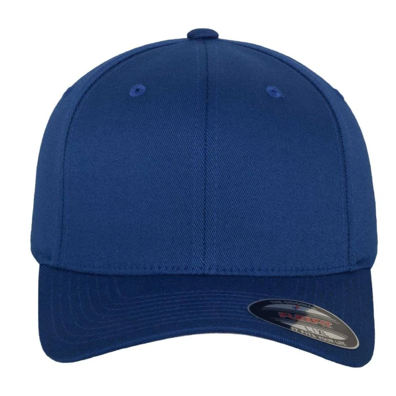 Image of Flexfit Mens Wooly Combed Baseball Cap in Blue Size: 2XL Blue Male 2XL