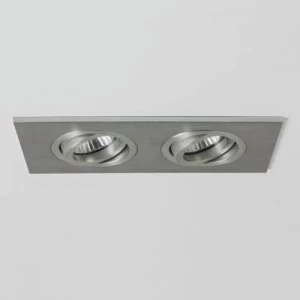 Image of 2 Light Twin Adjustable Recessed Downlight Polished Chrome, Fire Rated, GU10