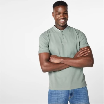 image of Jack Wills Grandad Collar Polo - Green