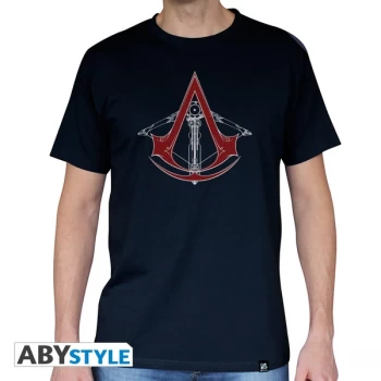 image of Assassins Creed - Ac5 - Crossbow Mens XX-Large T-Shirt - Navy