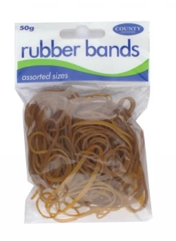 image of County Rubber Bands Natural 50gm