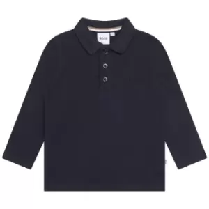 Boss long Sleeve Tonal Polo Shirt Infants - Blue