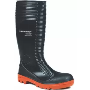 Dunlop Mens Acifort Ribbed Full Safety Wellies (11 UK) (Black) - Black