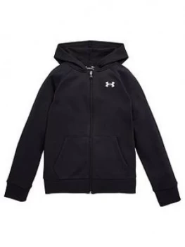 image of Urban Armor Gear Boys Rival Cotton Full Zip Hoodie - Black/White Size M 9-10 Years