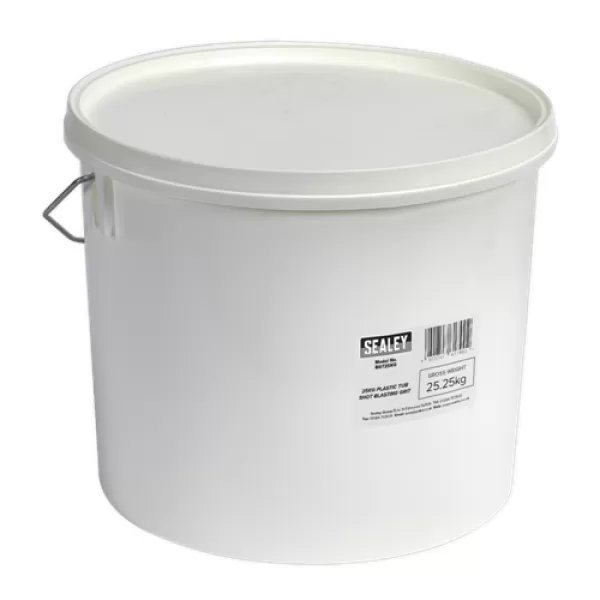 Image of Genuine SEALEY BGT25KG Shot Blasting Grit 25kg Plastic Tub