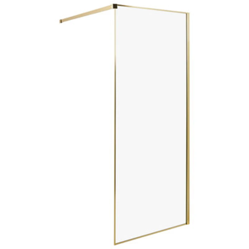 Image of Beliani Shower Screen Waspam 800 X 1900 mm Gold
