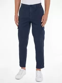 Image of Tommy Hilfiger Chelsea Cargo Gabardine Gmd, Blue, Size 36, Inside Leg Regular, Men