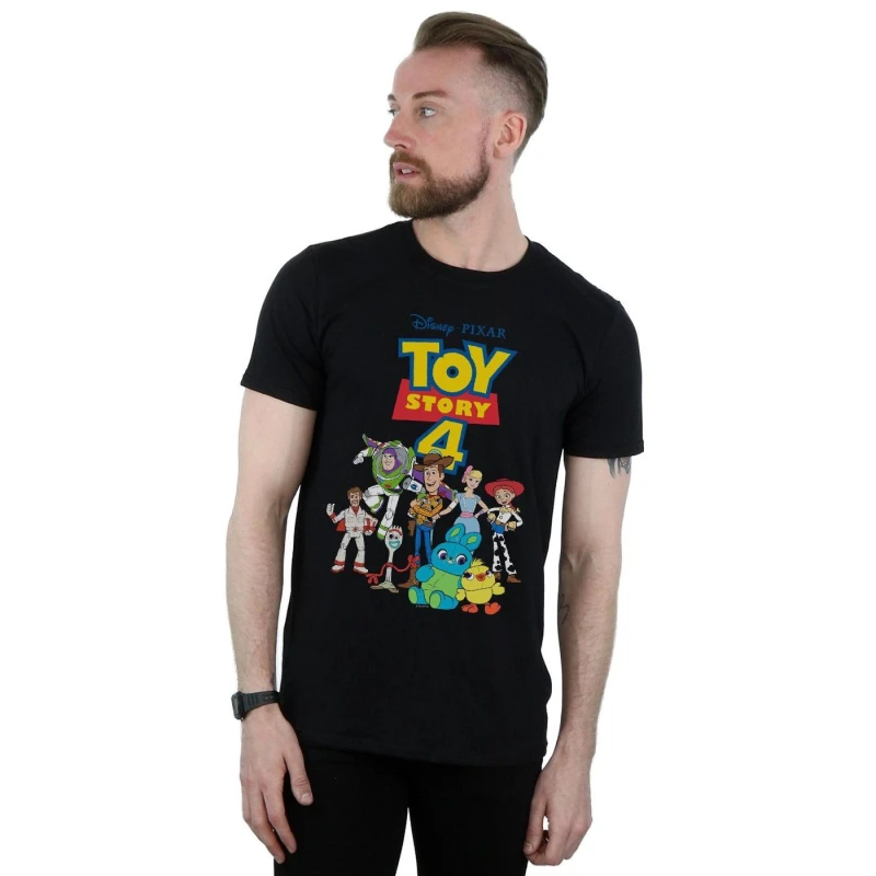 Image of Disney Men Toy Story 4 Crew T-Shirt in Black Size: large Black L Male 5059308457189