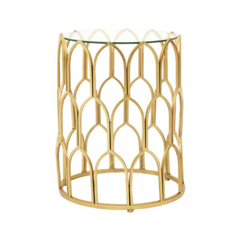 Image of Orsina Merlin Gold Leaf Side Table