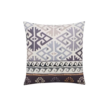 Image of William Morris Crown Imperial Cushion 50cm x 50cm, Charcoal & Linen