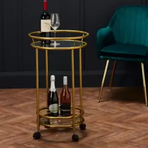 Image of Collins Drinks Trolley in Gold