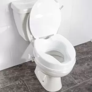 Image of NRS Healthcare Linton Plus Raised Toilet Seat with Lid - 100mm (4 inches)