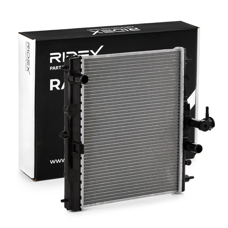 Image of RIDEX 470R0133 Engine radiator Aluminium, Brazed cooling fins, without frame Radiator,engine cooling (470)