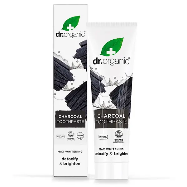 Image of Dr Organic Charcoal Extra Whitening Toothpaste 75ml