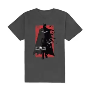 Image of DC Comics - The Batman Distressed Logo Unisex Large T-Shirt - Grey