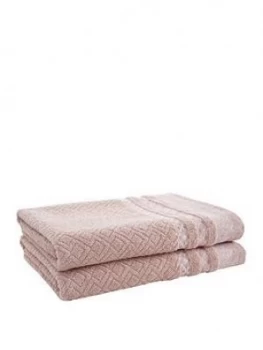 image of Catherine Lansfield Malawa Geo Band 2 X Bath Towel