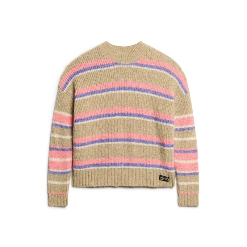 Image of Multi-Striped Jumper with Crew Neck