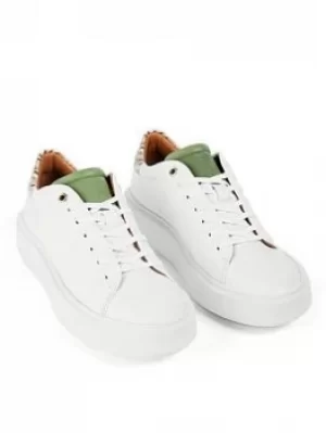 Image of Ted Baker Pixep Persimmon Zebra Platform Trainer, White, Size 40, Women