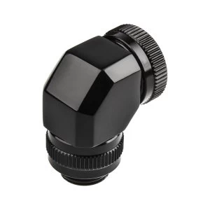 Image of Phanteks 16mm Hard Tube Rotary Fitting 90 G1/4 - Black