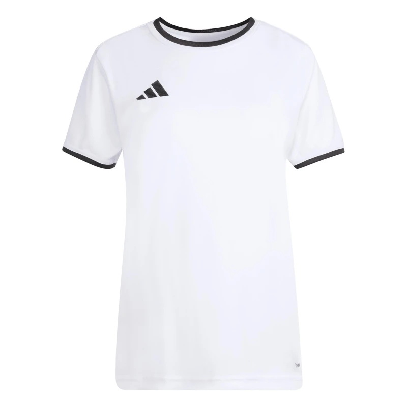 Image of adidas Womens Short Sleeve Performance T-Shirt White/Black female 12 (M)