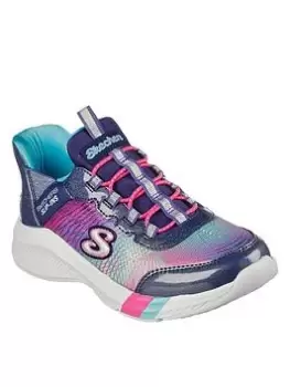 Skechers Girls Dreamy Lites Slip-ins Trainer - Navy, Size 2 Older