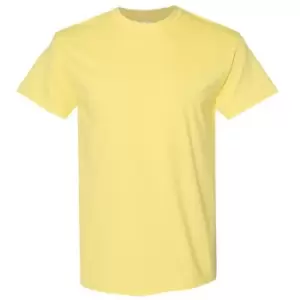 image of Gildan Mens Heavy Cotton Short Sleeve T-Shirt (Pack Of 5) (XL) (Cornsilk)