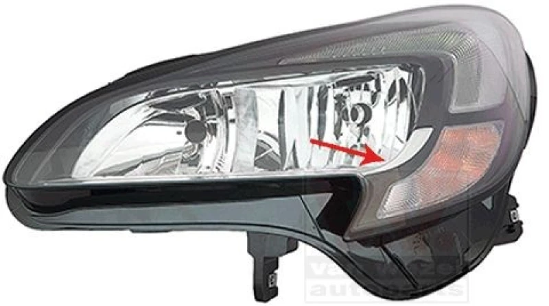 Image of VAN WEZEL Headlight VAN WEZEL 3804963
