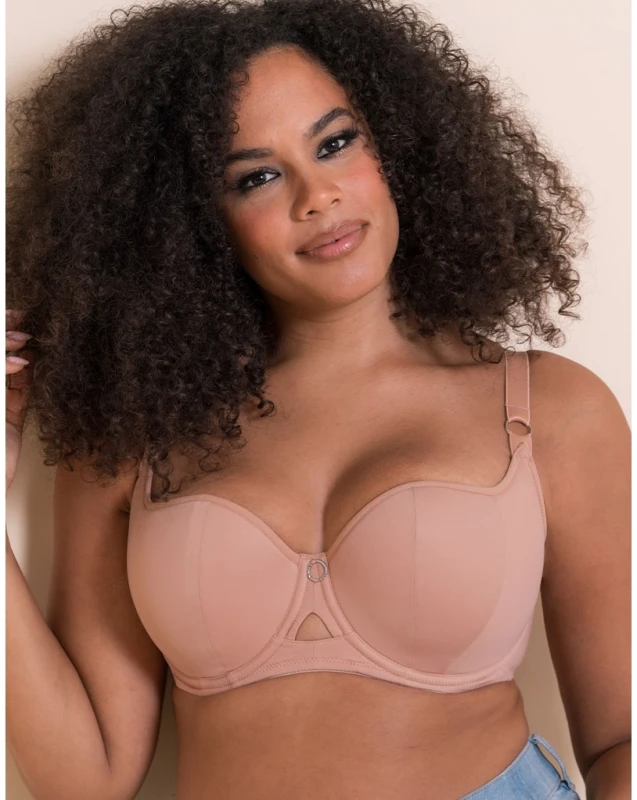 Image of Curvy Kate Curvy Kate Boost Me Up Balcony Bra Latte - Curvy Kate - Size: 30GG Latte Female 30GG VK36607
