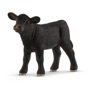 Image of Schleich Farm World Black Angus Calf Toy Figure- Black