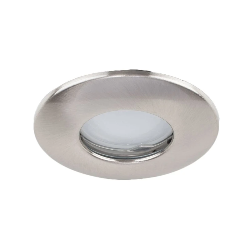 Image of ValueLights Downlight Fire Rated IP65 Ceiling Light Fitting 10 Pack in Silver Silver Unisex