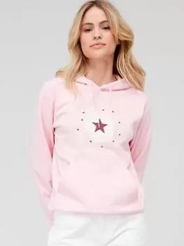 image of Converse Radiating Love Classic Fit Hoodie, Pink, Size L, Women