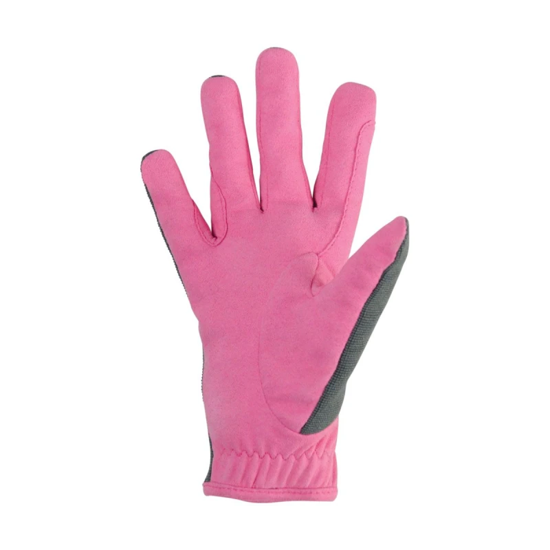Image of Little Rider Merry Go Round Riding Gloves in Pale Grey Size: Large Pale Grey Unisex L