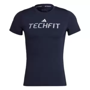 image of adidas Techfit Graphic T-Shirt Mens - Blue