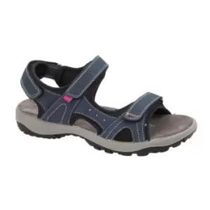 image of IMAC Womens/Ladies Nubuck Sandals (6 UK) (Navy Blue)