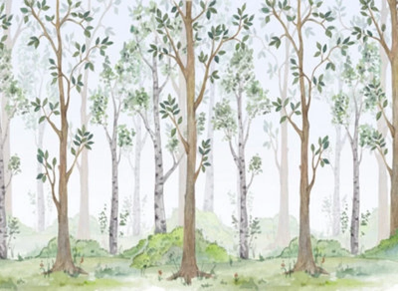 Image of As Creation Forest Digital Mural 350Cm X 255Cm Multi WPRAK Unisex
