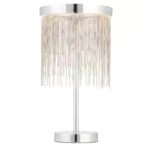 Image of Table Lamp Chrome Plate & Silver Effect Chain 10W LED Module Bulb Included