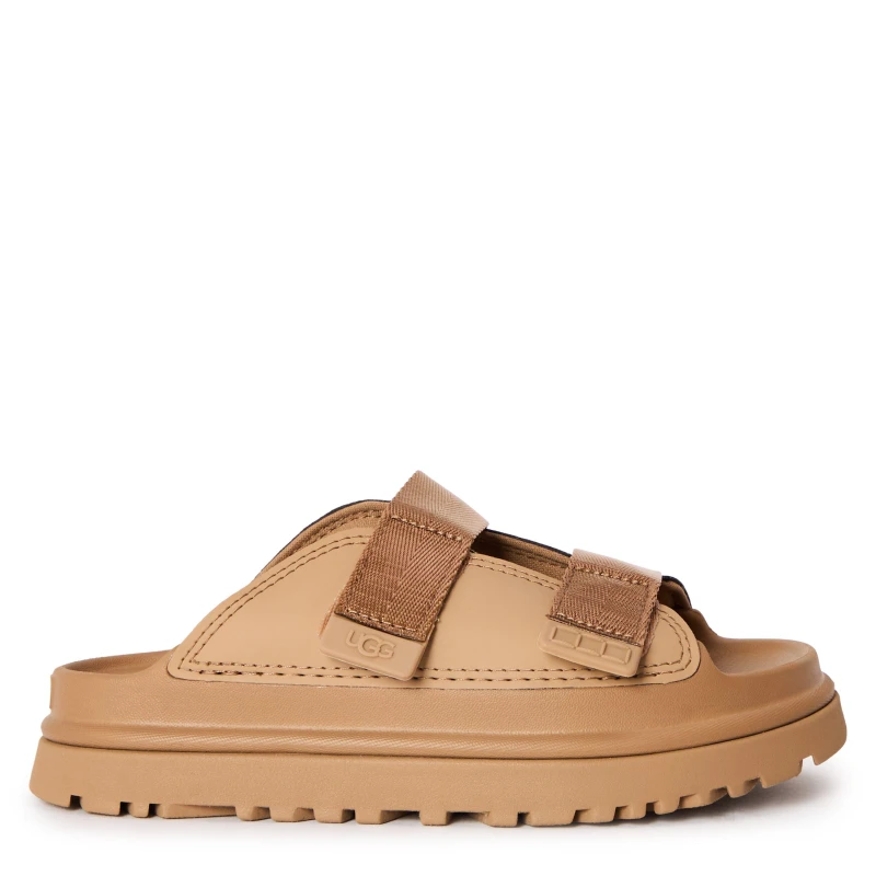 Image of Ugg Kids Goldenglow Slide Flatform Sandals Dark Sand DND female 1 (33.5)