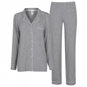 image of Chelsea Peers Plain PJ Set - Grey