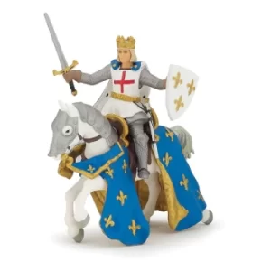 Image of PAPO Fantasy World Saint Louis and His Horse Toy Figure, Three Years or Above, Multi-colour (39841)